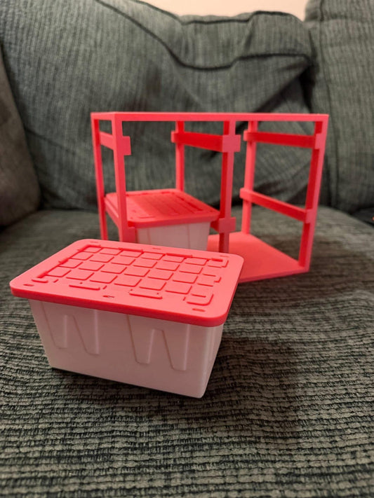 4 MINI TOTES WITH STAND